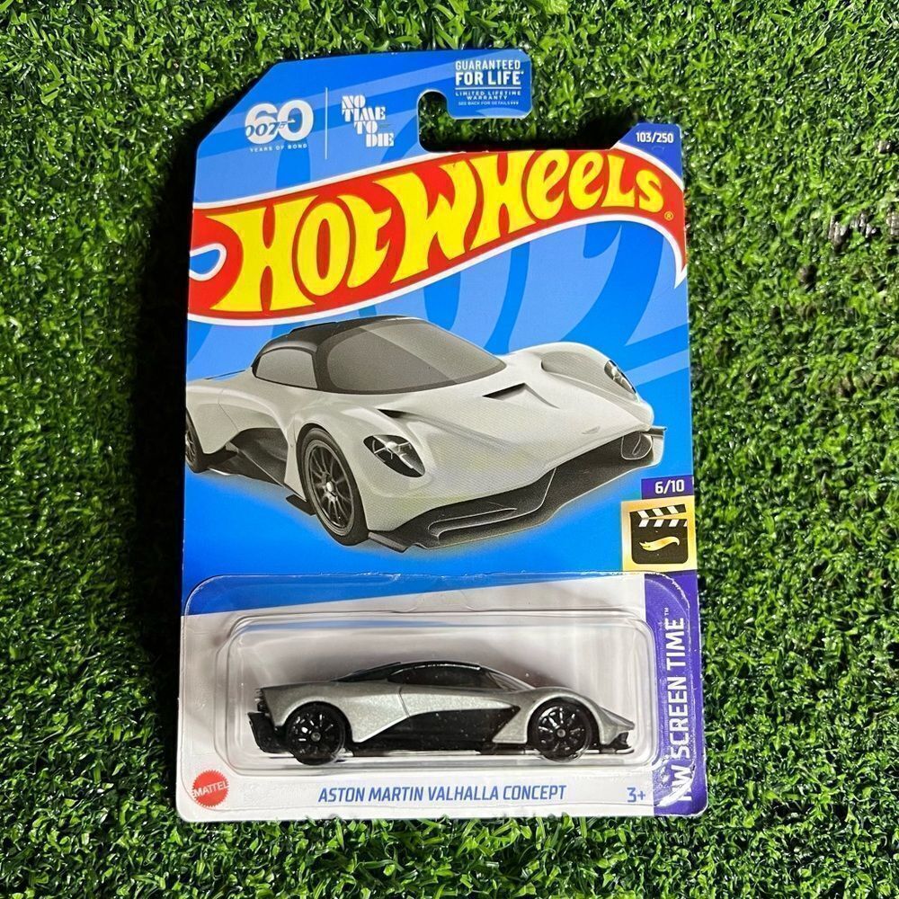 Hot Wheels 2022 HW Screen Time 6/10 Silver Aston Martin Valhalla Concept 007 NEW